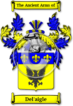 Del'aigle Family Crest Download (jpg) Legacy Series - 150 DPI