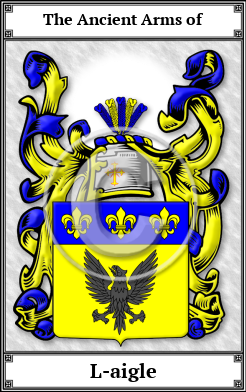 L-aigle Family Crest Download (JPG)  Book Plated - 150 DPI