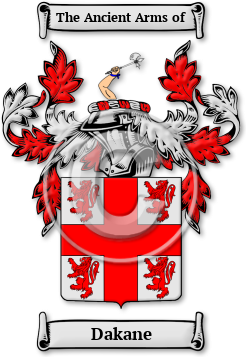 Dakane Family Crest Download (jpg) Legacy Series - 150 DPI