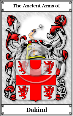 Dakind Family Crest Download (JPG) Book Plated - 600 DPI