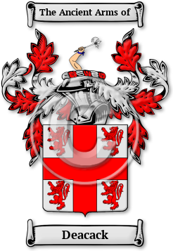 Deacack Family Crest Download (jpg) Legacy Series - 150 DPI
