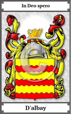 D'albay Family Crest Download (JPG)  Book Plated - 150 DPI