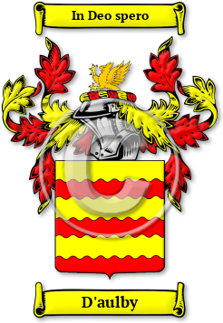D'aulby Family Crest Download (jpg) Legacy Series - 150 DPI