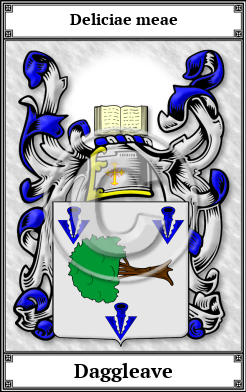 Daggleave Family Crest Download (JPG)  Book Plated - 150 DPI