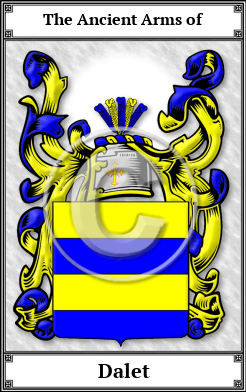 Dalet Family Crest Download (JPG)  Book Plated - 150 DPI