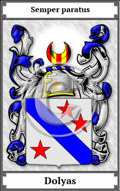 Dolyas Family Crest Download (JPG) Book Plated - 600 DPI