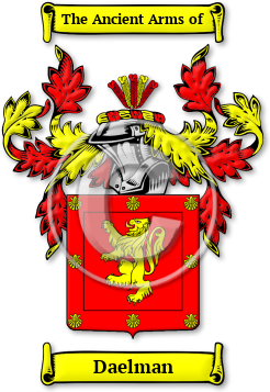 Daelman Family Crest Download (jpg) Legacy Series - 150 DPI