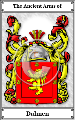 Dalmen Family Crest Download (JPG) Book Plated - 600 DPI