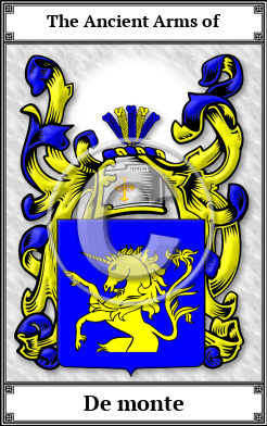 De monte Family Crest Download (JPG)  Book Plated - 150 DPI