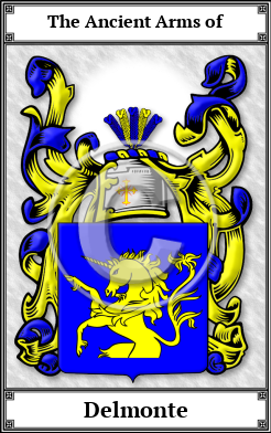 Delmonte Family Crest Download (JPG)  Book Plated - 150 DPI