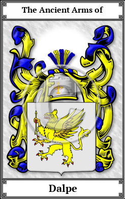 Dalpe Family Crest Download (JPG)  Book Plated - 150 DPI