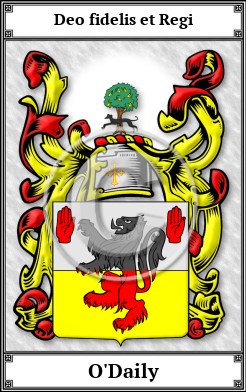 O'Daily Family Crest Download (JPG)  Book Plated - 150 DPI
