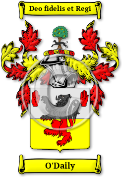 O'Daily Family Crest Download (jpg) Legacy Series - 150 DPI