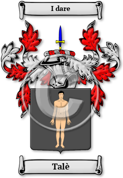 Talè Family Crest Download (jpg) Legacy Series - 150 DPI