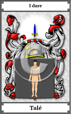 Talé Family Crest Download (JPG)  Book Plated - 150 DPI