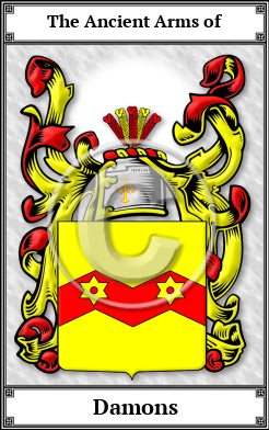 Damons Family Crest Download (JPG) Book Plated - 600 DPI