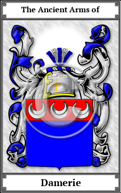 Damerie Family Crest Download (JPG)  Book Plated - 150 DPI