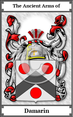 Damarin Family Crest Download (JPG)  Book Plated - 150 DPI