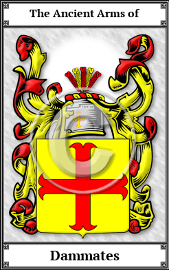 Dammates Family Crest Download (JPG)  Book Plated - 150 DPI