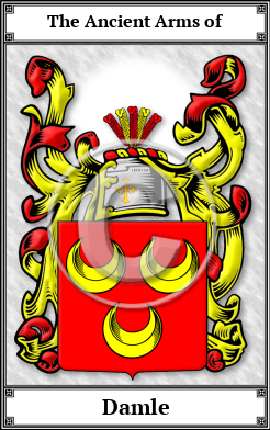 Damle Family Crest Download (JPG) Book Plated - 600 DPI