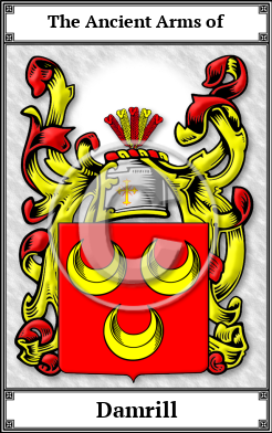 Damrill Family Crest Download (JPG) Book Plated - 600 DPI