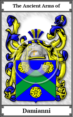 Damianni Family Crest Download (JPG)  Book Plated - 150 DPI