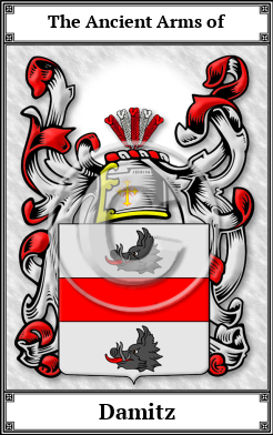 Damitz Family Crest Download (JPG) Book Plated - 600 DPI