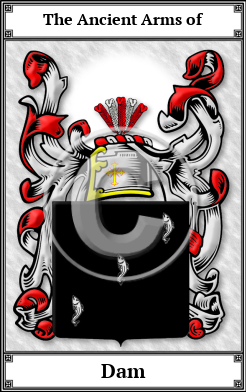 Dam Family Crest Download (JPG)  Book Plated - 150 DPI