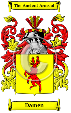 Damen Family Crest Download (JPG) Heritage Series - 600 DPI