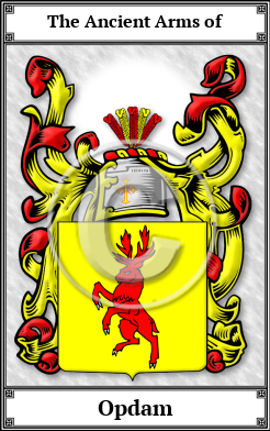 Opdam Family Crest Download (JPG) Book Plated - 600 DPI