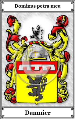 Damnier Family Crest Download (JPG)  Book Plated - 150 DPI