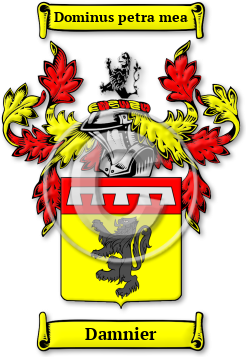 Damnier Family Crest Download (jpg) Legacy Series - 150 DPI