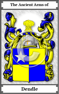 Dendle Family Crest Download (JPG)  Book Plated - 150 DPI