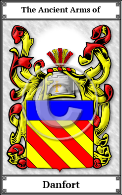 Danfort Family Crest Download (JPG) Book Plated - 600 DPI