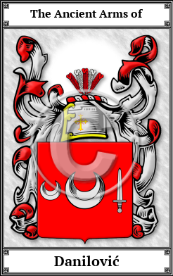 Danilović Family Crest Download (JPG) Book Plated - 600 DPI
