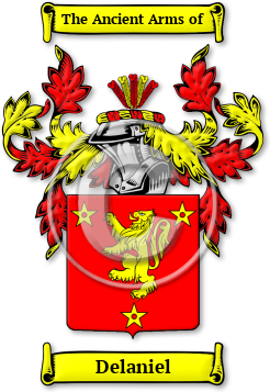 Delaniel Family Crest Download (jpg) Legacy Series - 150 DPI