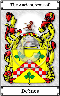 De'ines Family Crest Download (JPG)  Book Plated - 150 DPI