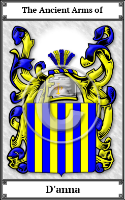 D'anna Family Crest Download (JPG)  Book Plated - 150 DPI