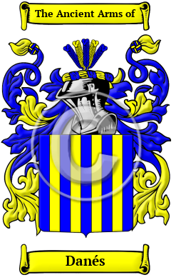 Danés Family Crest Download (JPG) Heritage Series - 300 DPI