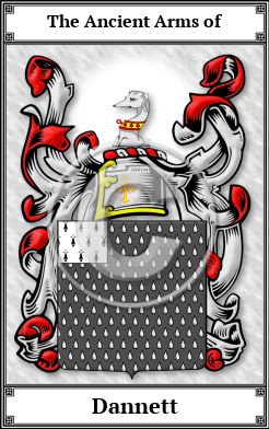 Dannett Family Crest Download (JPG) Book Plated - 600 DPI