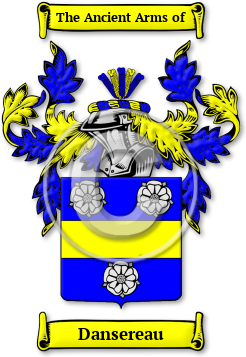 Dansereau Family Crest Download (jpg) Legacy Series - 150 DPI