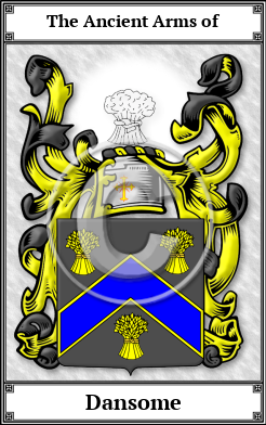 Dansome Family Crest Download (JPG)  Book Plated - 150 DPI