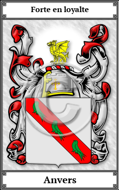 Anvers Family Crest Download (JPG)  Book Plated - 150 DPI