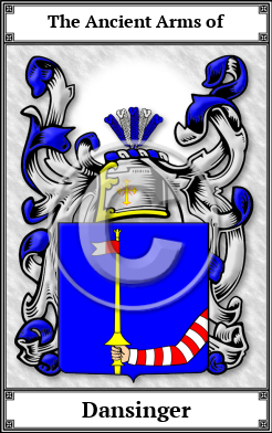 Dansinger Family Crest Download (JPG)  Book Plated - 150 DPI