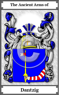 Dantzig Family Crest Download (JPG)  Book Plated - 150 DPI