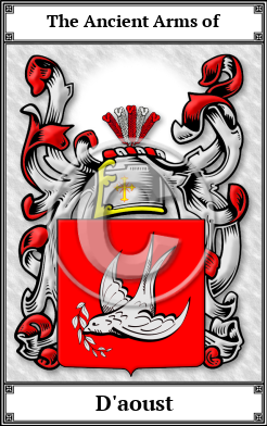 D'aoust Family Crest Download (JPG) Book Plated - 600 DPI