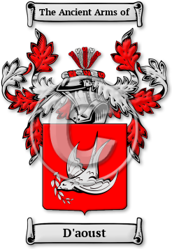 D'aoust Family Crest Download (jpg) Legacy Series - 150 DPI