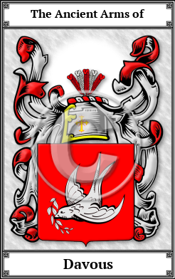 Davous Family Crest Download (JPG)  Book Plated - 150 DPI