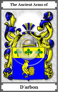 D'arbon Family Crest Download (JPG)  Book Plated - 150 DPI