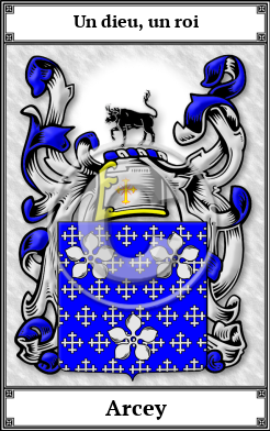 Arcey Family Crest Download (JPG) Book Plated - 600 DPI